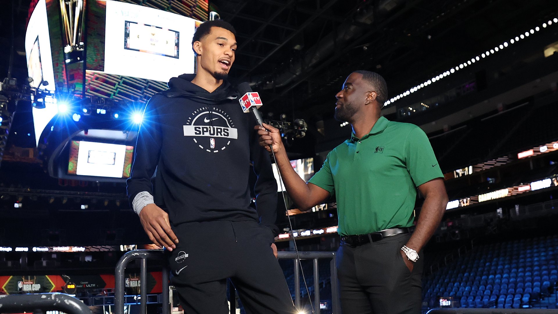 Wemby on Cup title game, Spurs fans & more