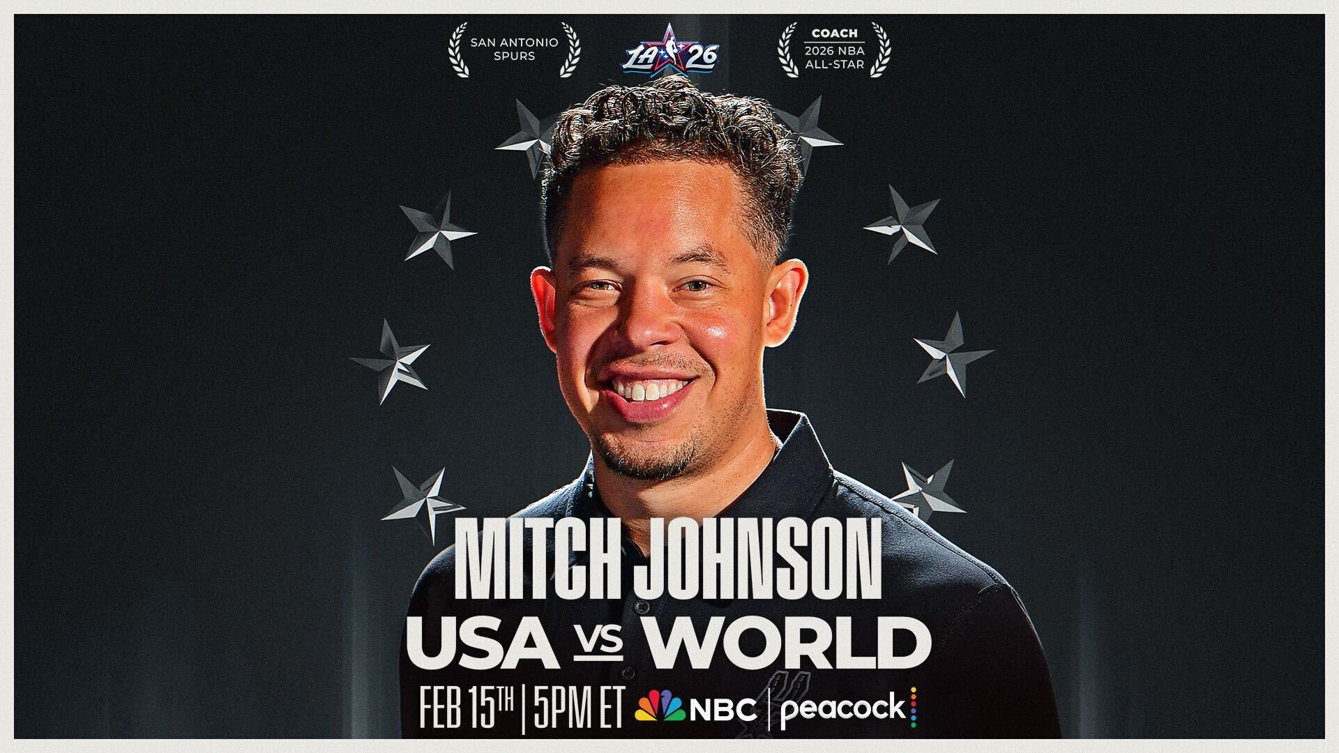 Spurs' Mitch Johnson named head coach in 2026 NBA All-Star Game
