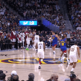 James Harden finds Donovan Mitchell, who gets it to a cutting Jarrett Allen for the alley-oop jam.