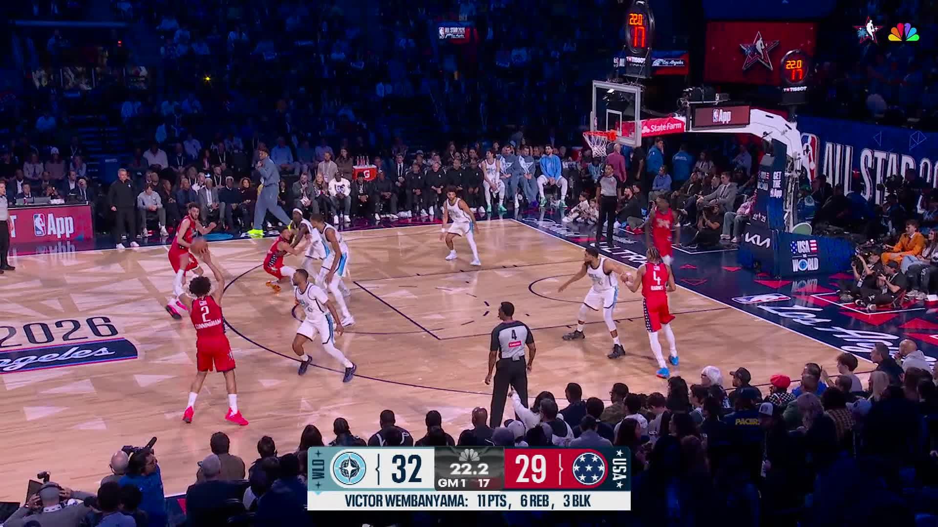 Anthony Edwards ties the game with a shot from downtown