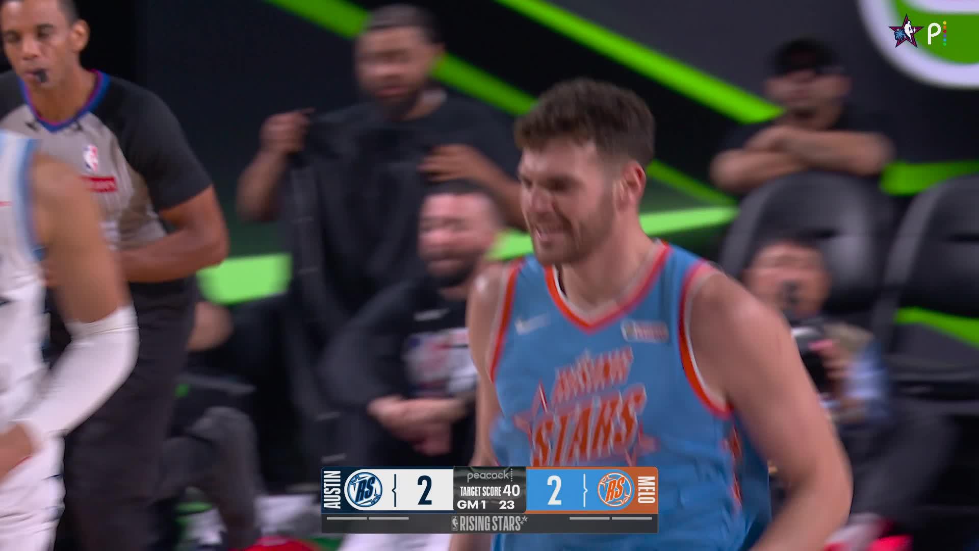 Donovan Clingan off to a hot start in Rising Stars game