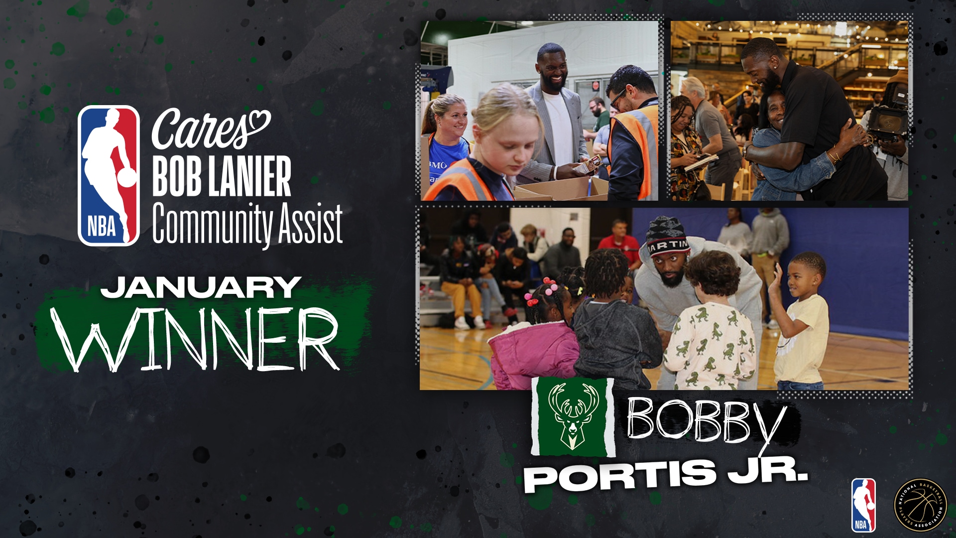 Bucks' Bobby Portis named Bob Lanier Community Assist Award Winner for January