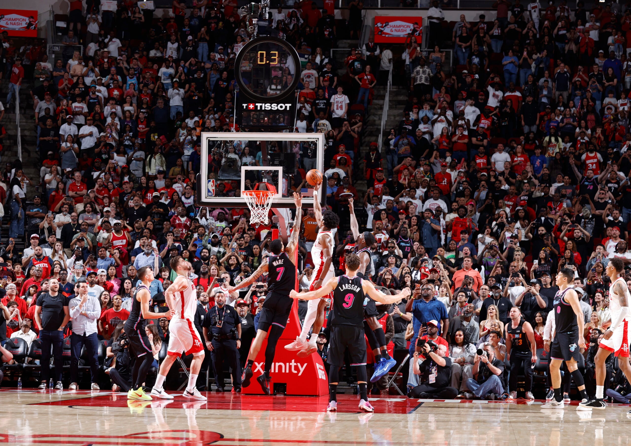 Amen Thompson gets the tip-in to go at the buzzer to beat Miami