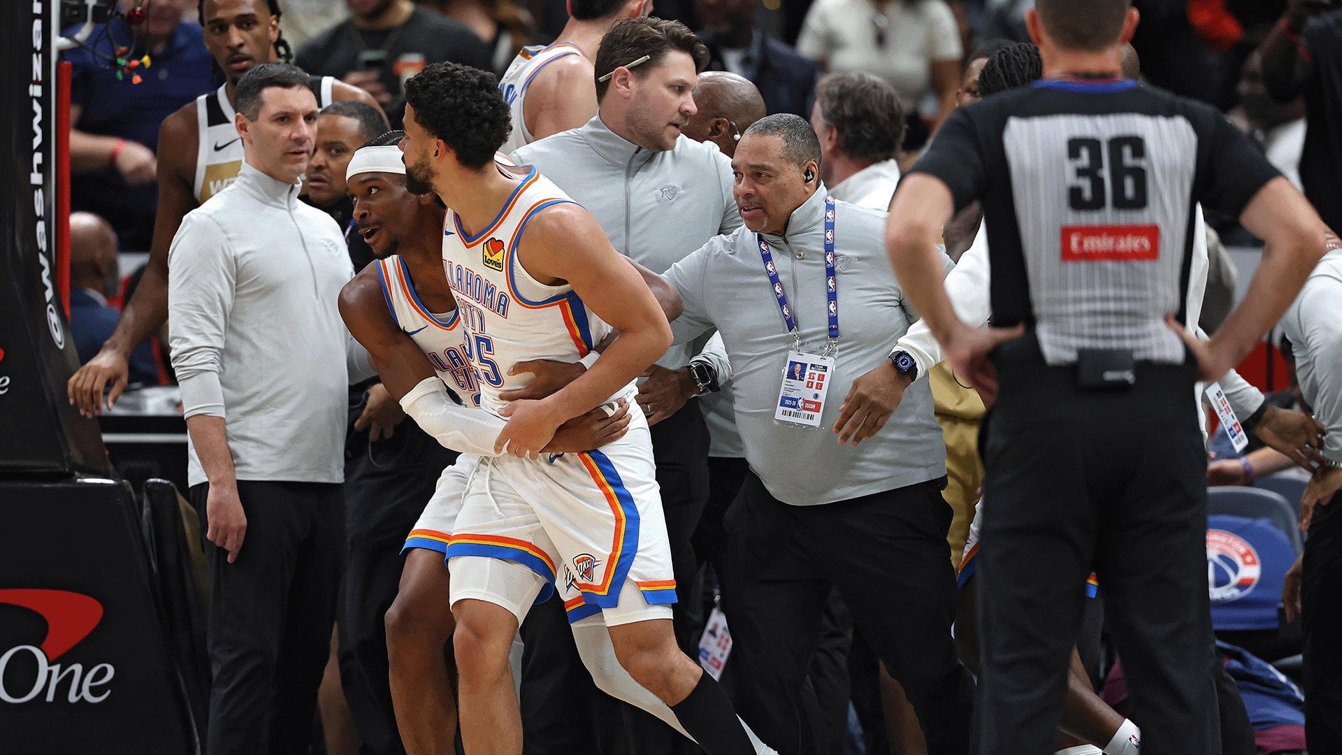 NBA announces penalties from Thunder-Wizards game