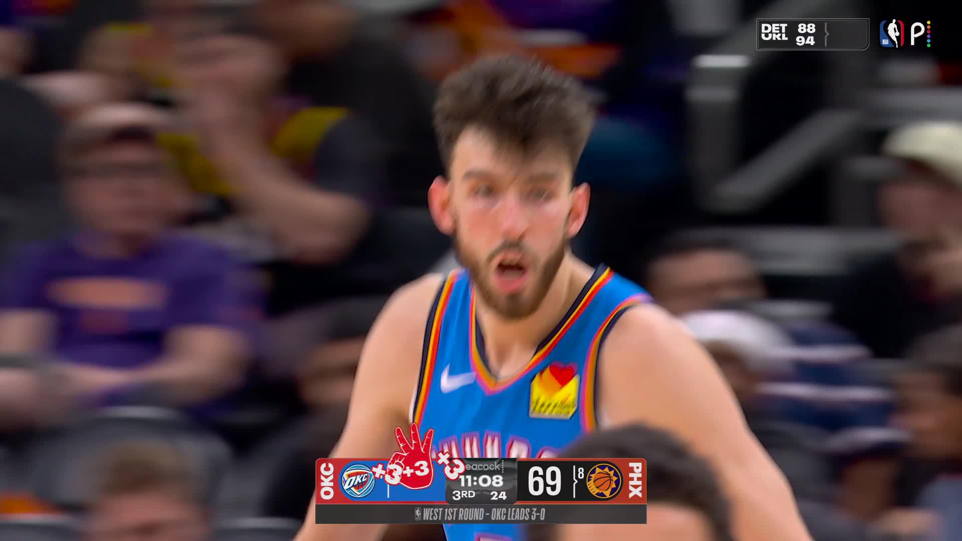 Chet Holmgren connects from deep