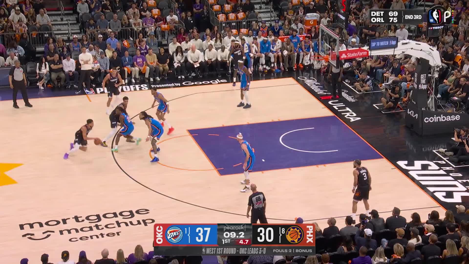 Grayson Allen beats the shot clock with a rainbow three