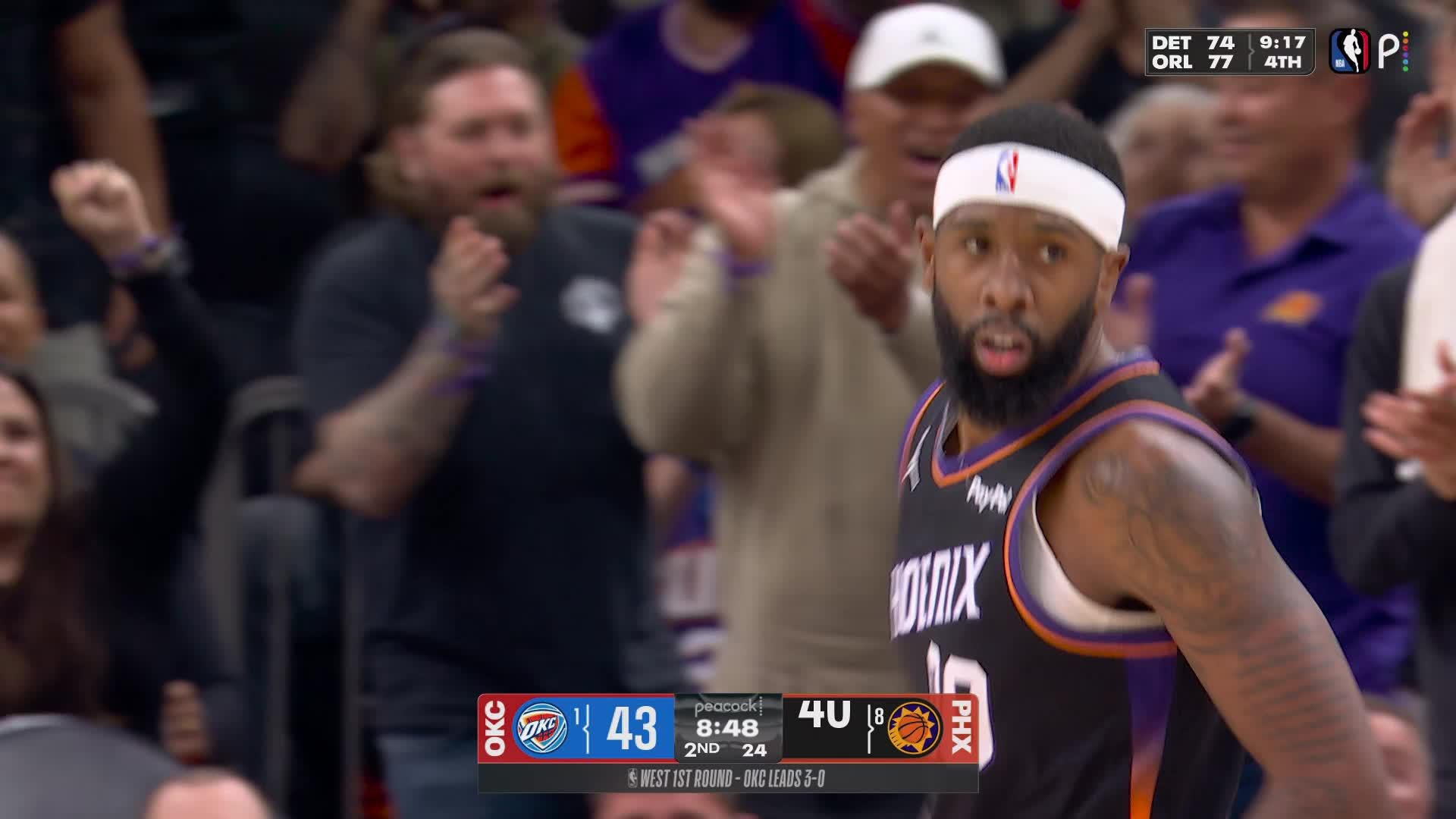 Royce O’Neale hits from way downtown