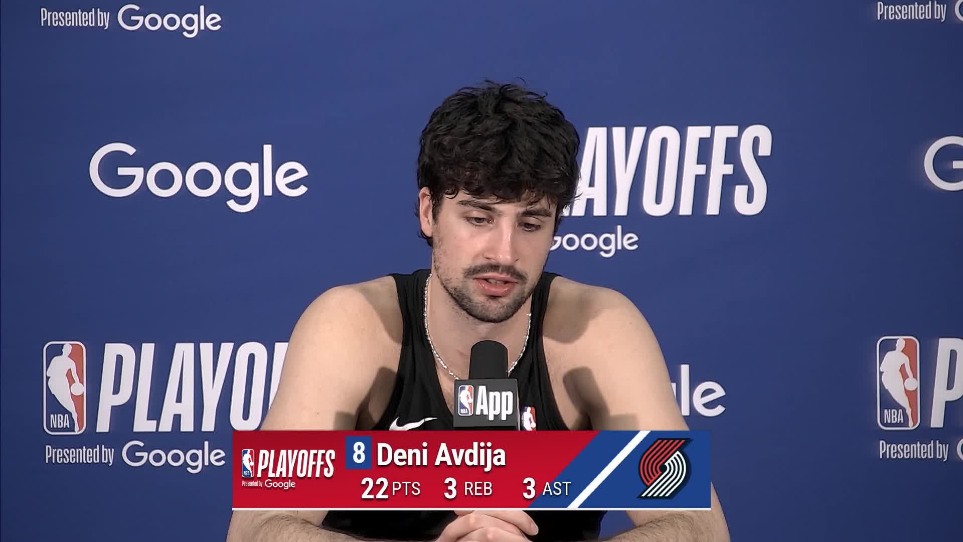 SAS 114, POR 95: Deni Avdija Postgame Media Availability