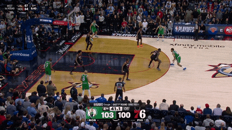 Derrick White offensive rebound in final minute