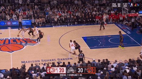 Tony Bradley left wide open by Knicks