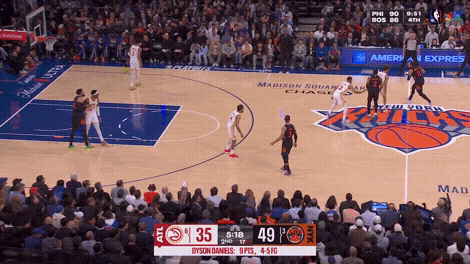 Dyson Daniels stops Jalen Brunson drive