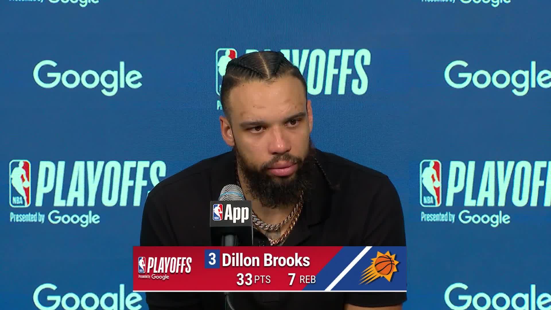 OKC 121, PHX 109: Dillon Brooks Postgame Media Availability