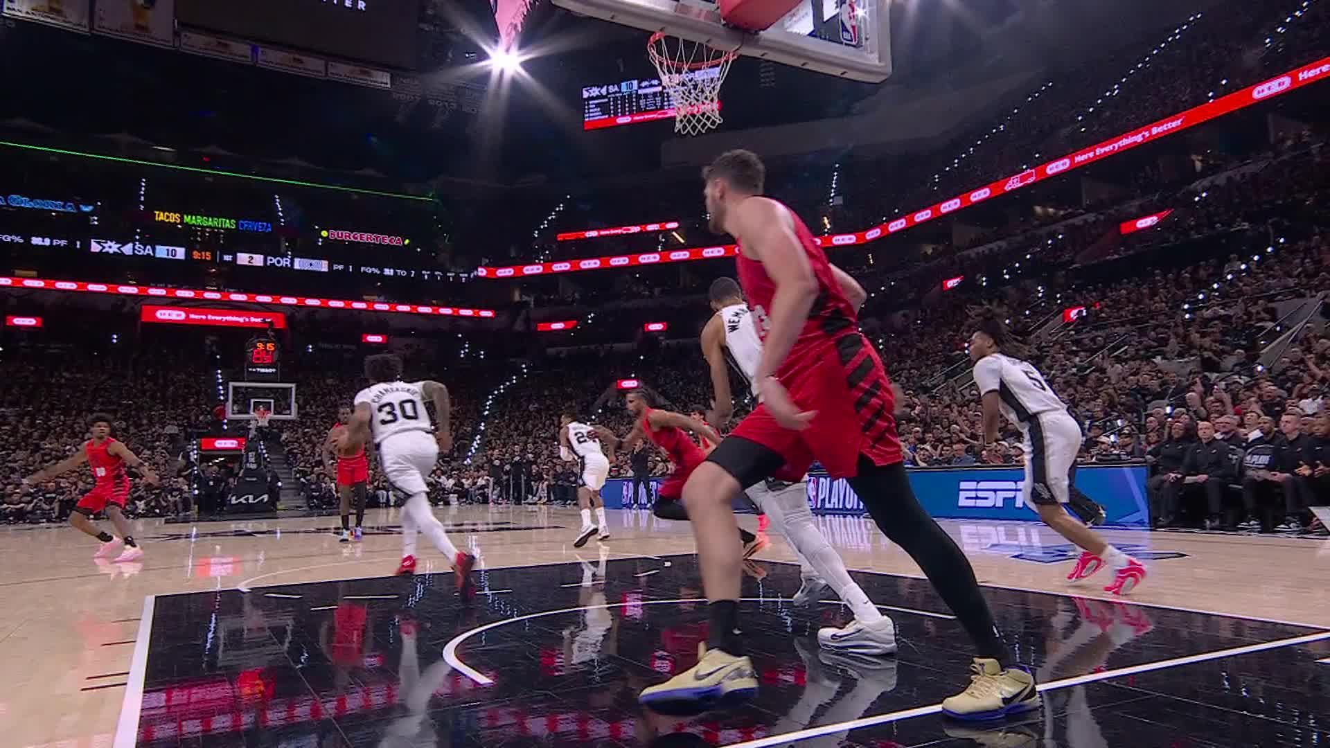 San Antonio Spurs vs. Portland Trail Blazers - 1st Quarter Highlights