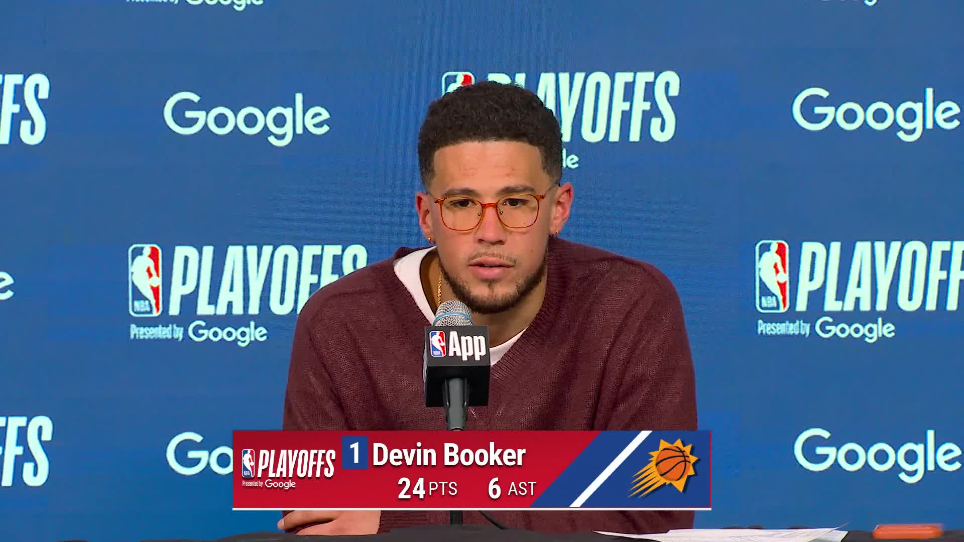 OKC 131, PHX 122: Devin Booker Postgame Media Availability