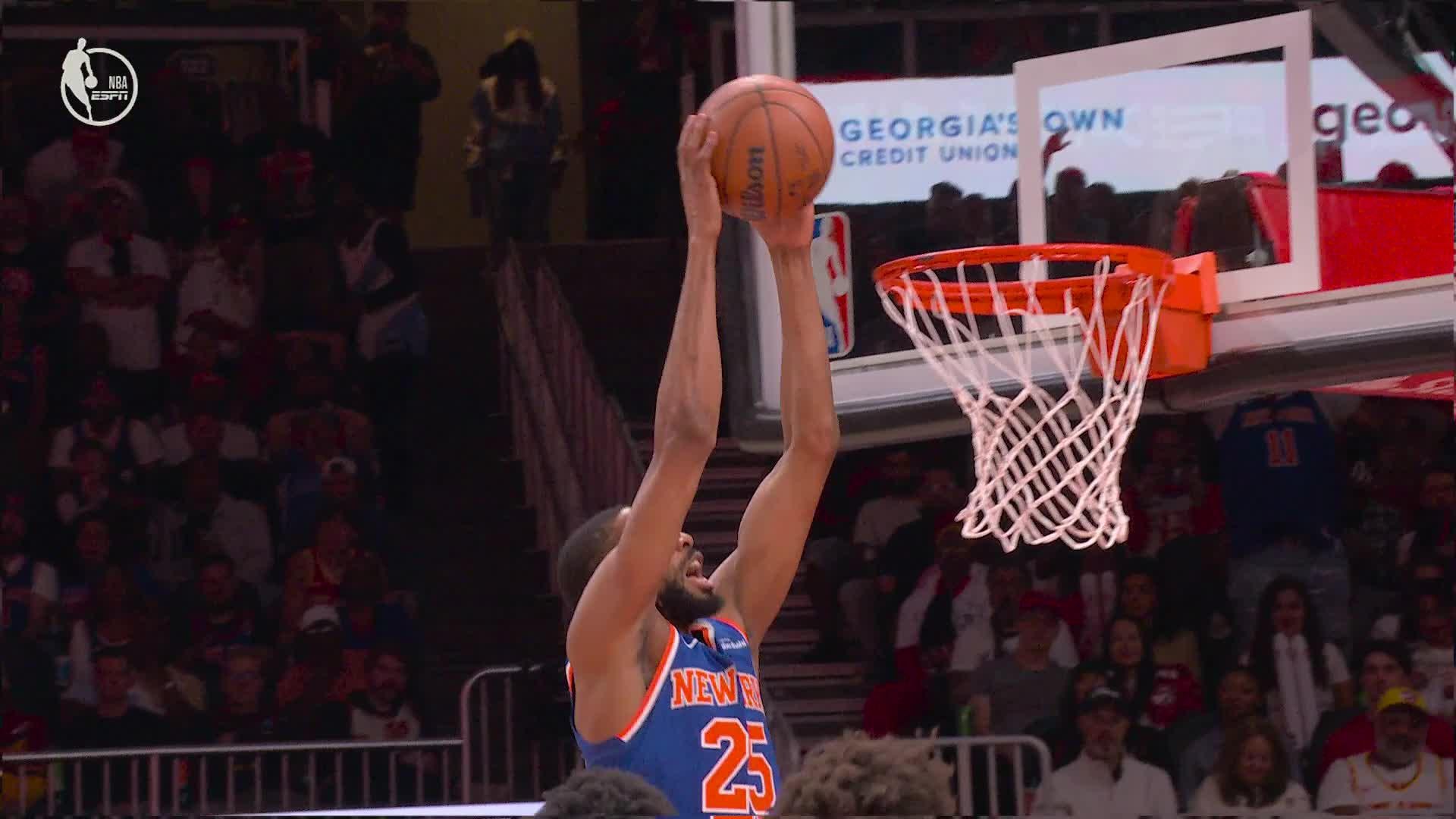 Mikal Bridges throws down the alley-oop