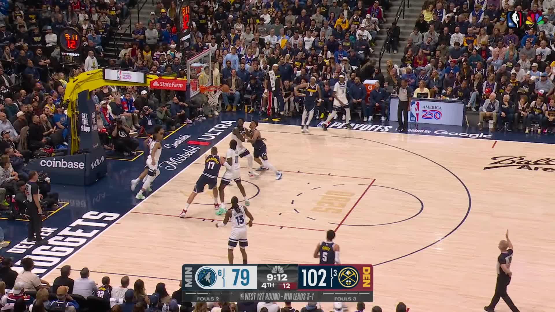 Jaden McDaniels ascends for the slam!
