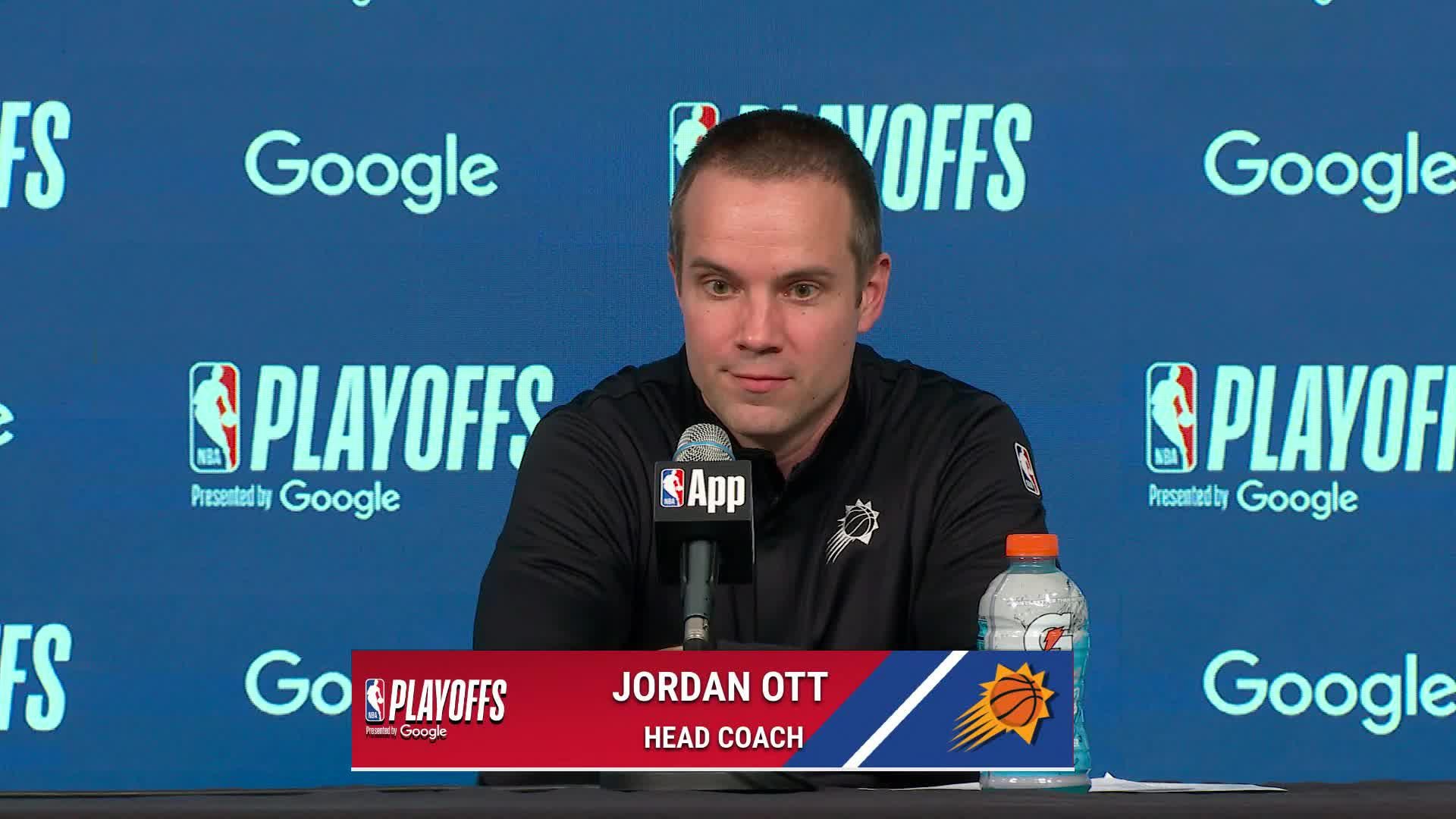 OKC 121, PHX 109: Suns coach Jordan Ott Postgame Media Availability