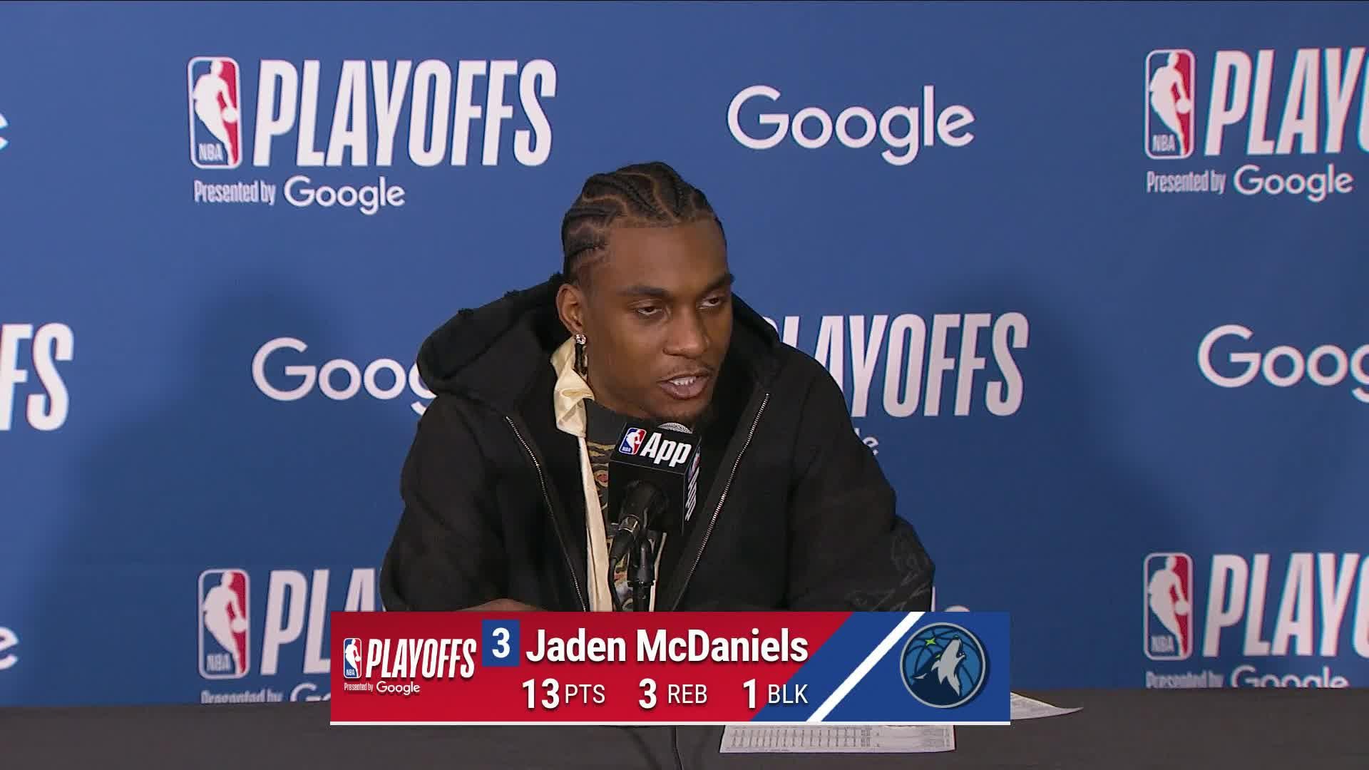 DEN 125, MIN 113: Jaden McDaniels Postgame Media Availability
