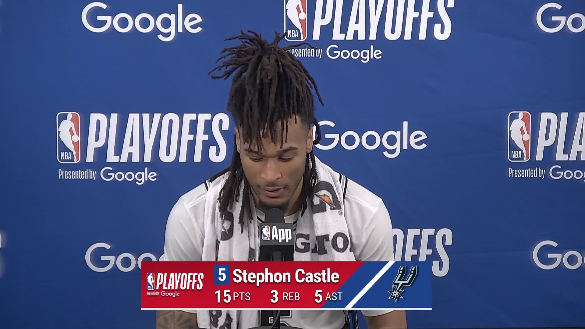 SAS 114, POR 95: Stephon Castle Postgame Media Availability