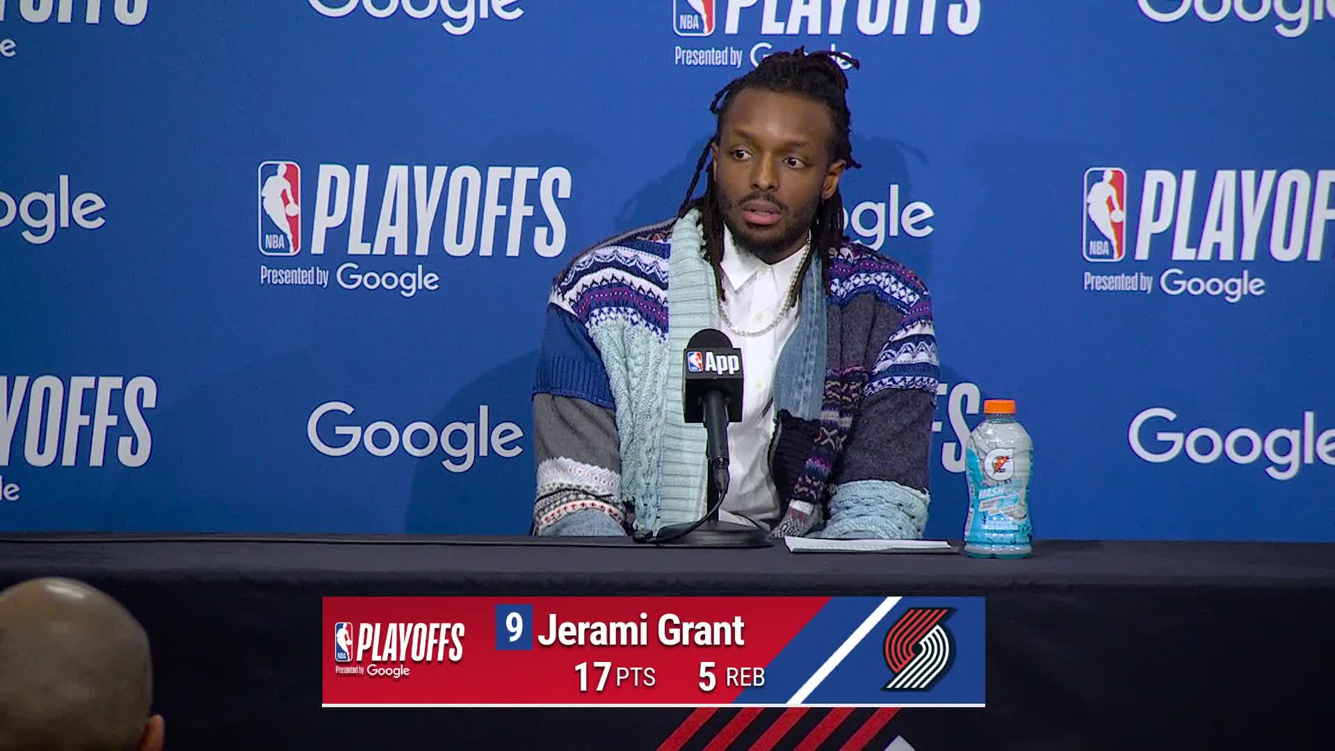 SAS 114, POR 93: Jerami Grant Postgame Media Availability
