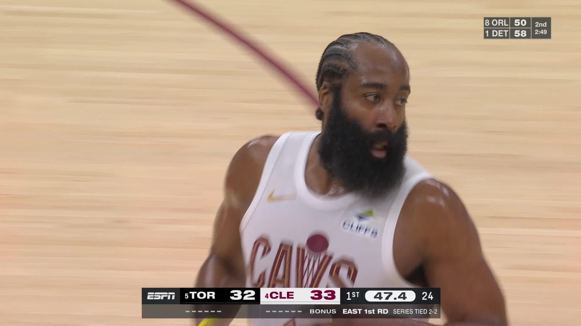 James Harden with the 3-pointer