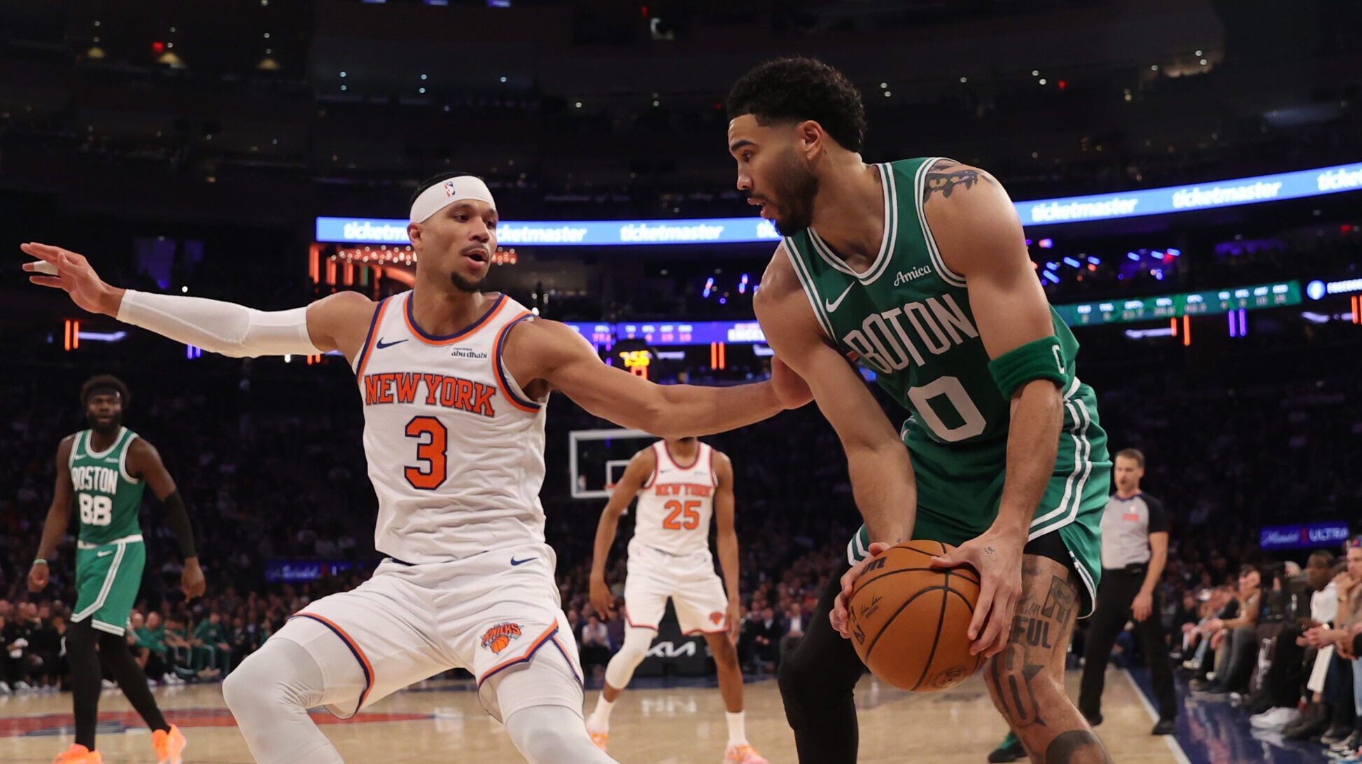 Jayson Tatum back at MSG for 1st time since injury, but Celtics without Jaylen Brown vs. Knicks