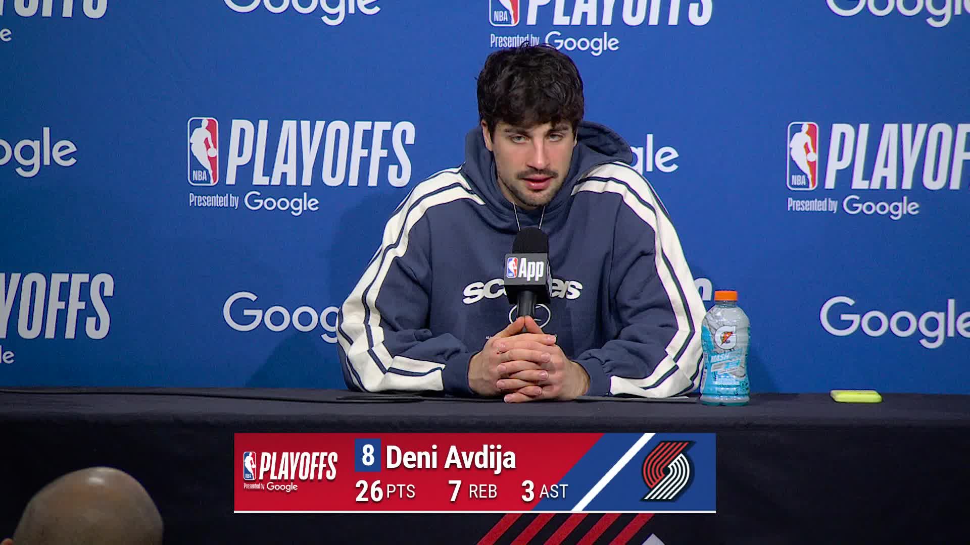 SAS 114, POR 93: Deni Avdija Postgame Media Availability