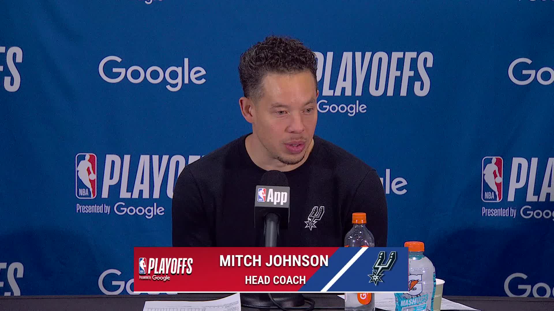 SAS 114, POR 93: Spurs coach Mitch Johnson Postgame Media Availability
