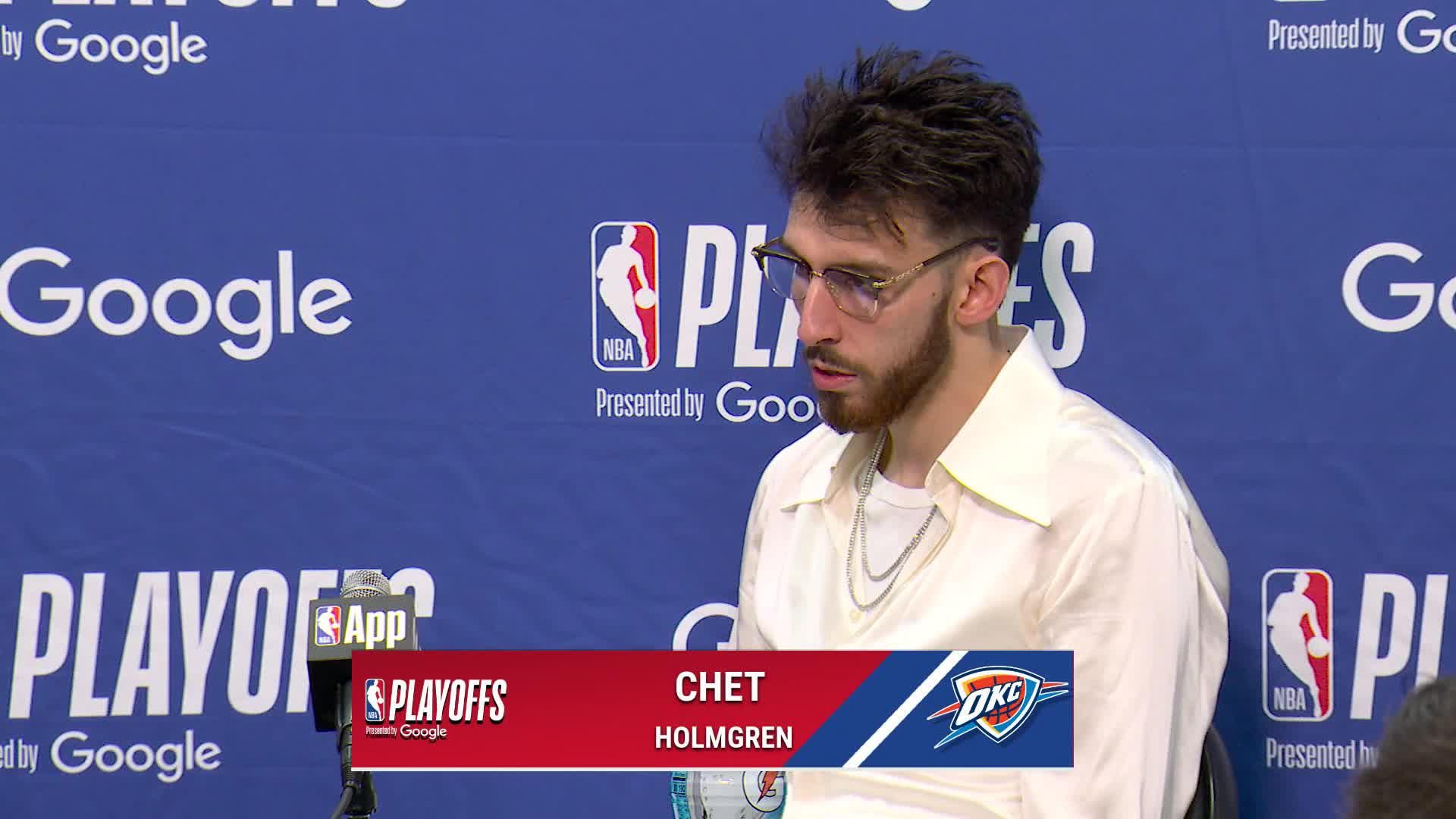 OKC 121, PHX 109: Chet Holmgren Postgame Media Availability