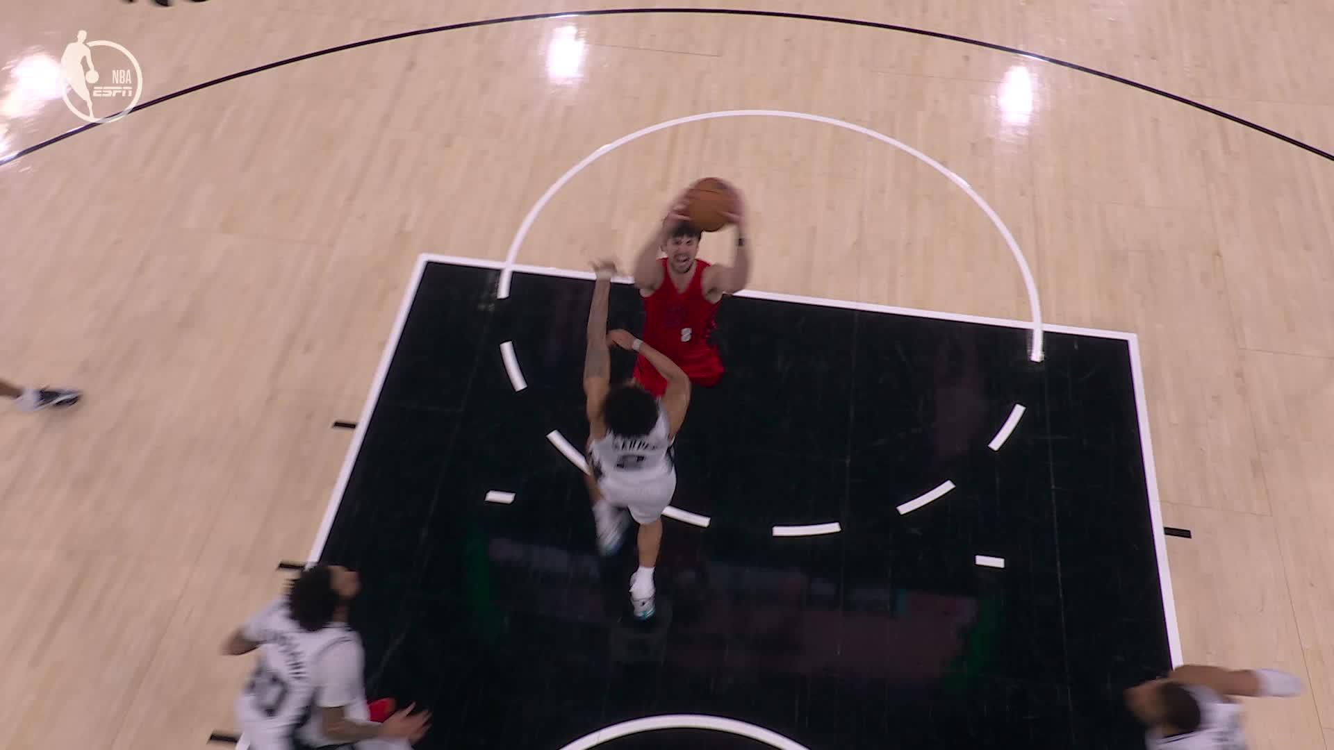 Victor Wembanyama with the block