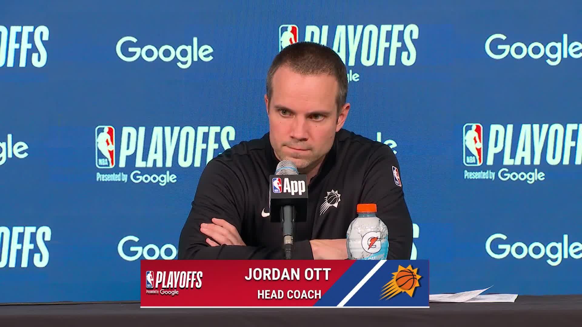 OKC 131, PHX 122: Suns coach Jordan Ott Postgame Media Availability