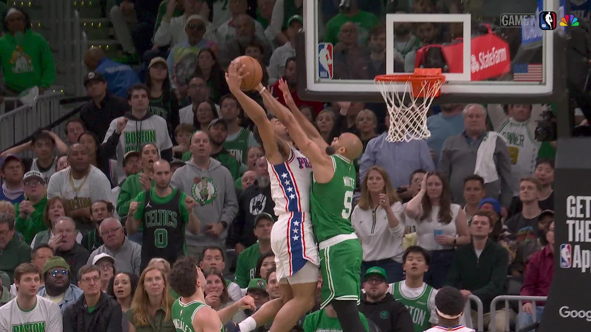 Derrick White denies the attempt