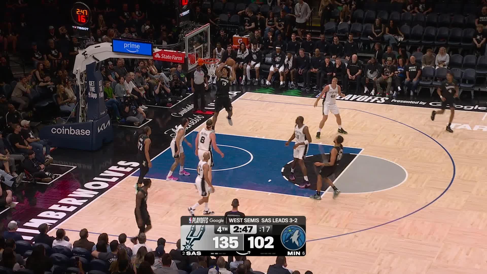 Joan Beringer slams home the alley-oop