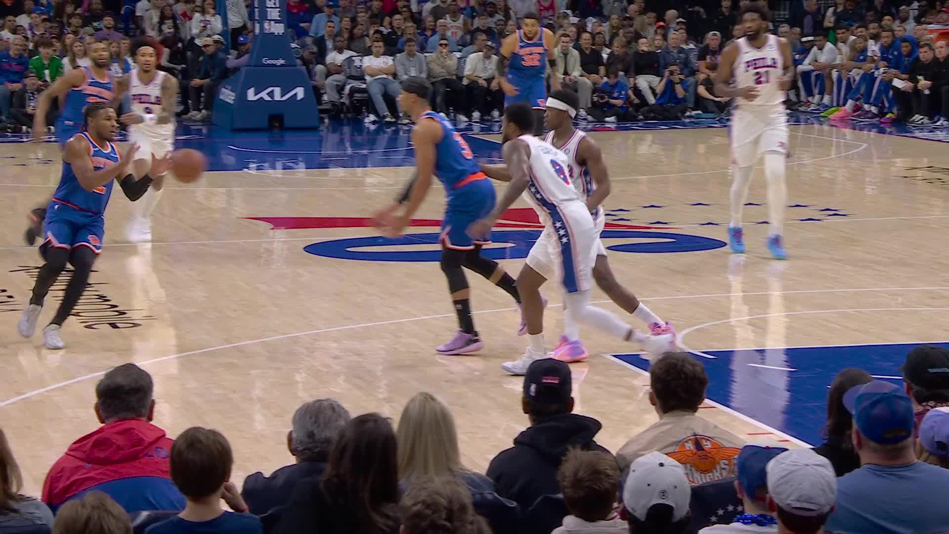 Miles McBride drills the triple