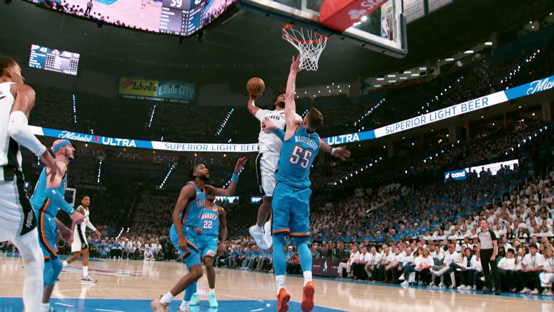 Stephon Castle's massive throwdown in phantom cam