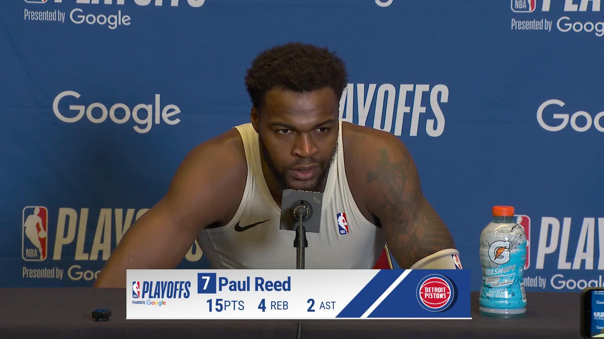 CLE 112, DET 103: Paul Reed Postgame Media Availability