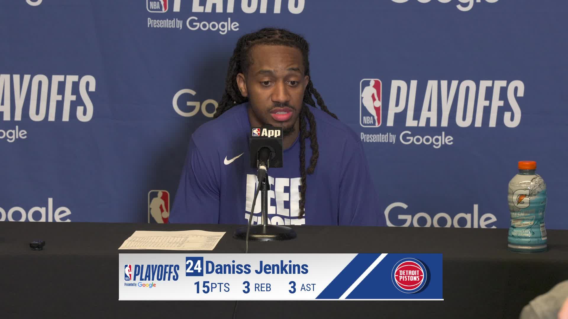 DET 115, CLE 94: Daniss Jenkins Postgame Media Availability