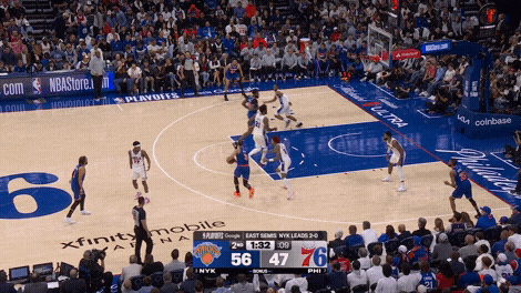 Mikal Bridges cut, Paul George foul