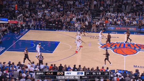 Evan Mobley post-up vs. Jordan Clarkson in Game 1