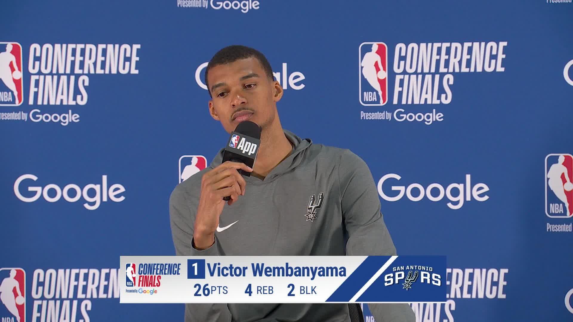 OKC 123, SAS 108: Victor Wembanyama Postgame Media Availability