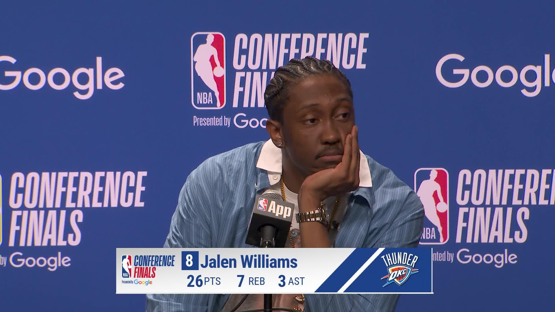 SAS 122, OKC 115: Jalen Williams Postgame Media Availability