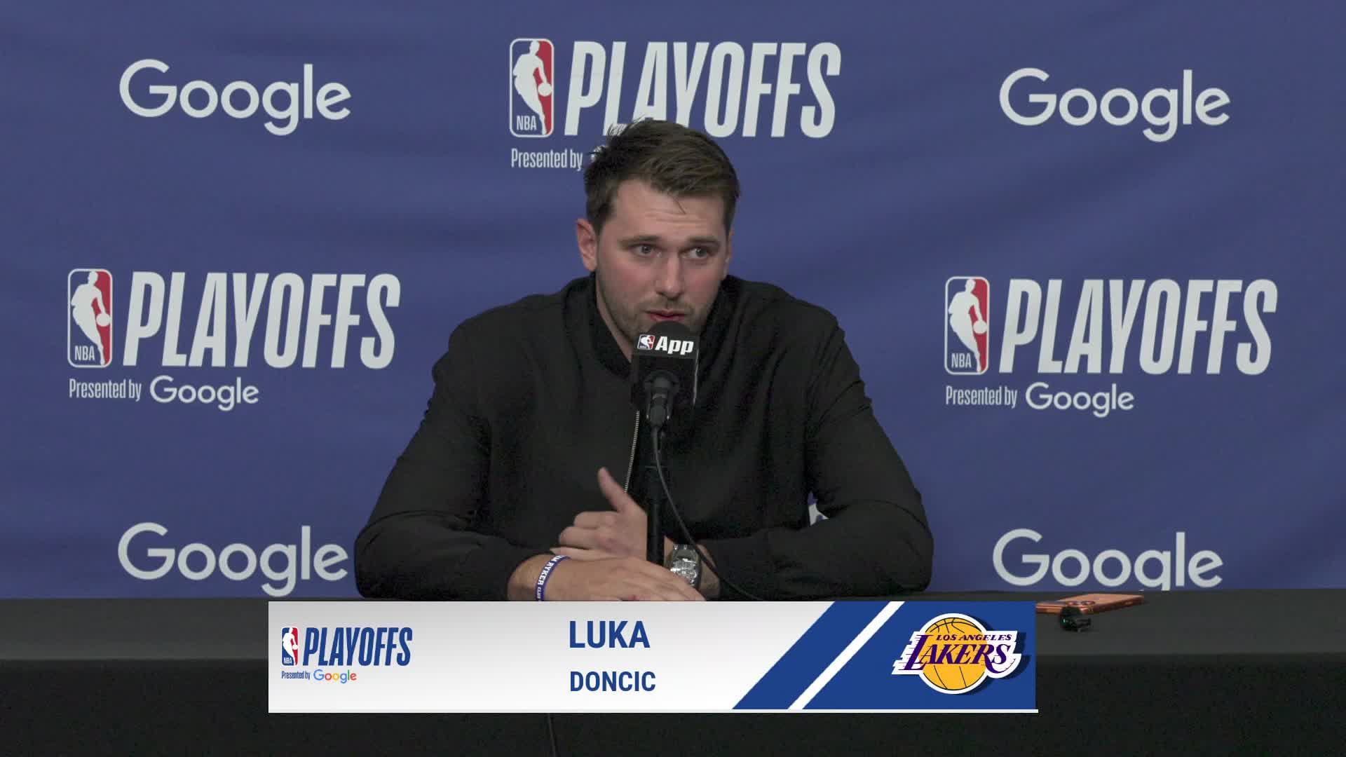 OKC 115, LAL 110: Luka Dončić Postgame Media Availability