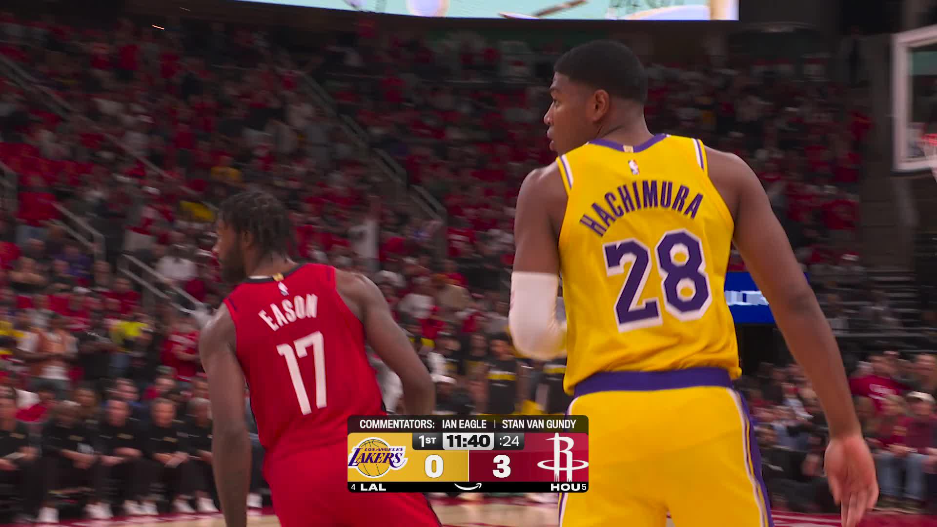 Tari Eason scores the first bucket of the game