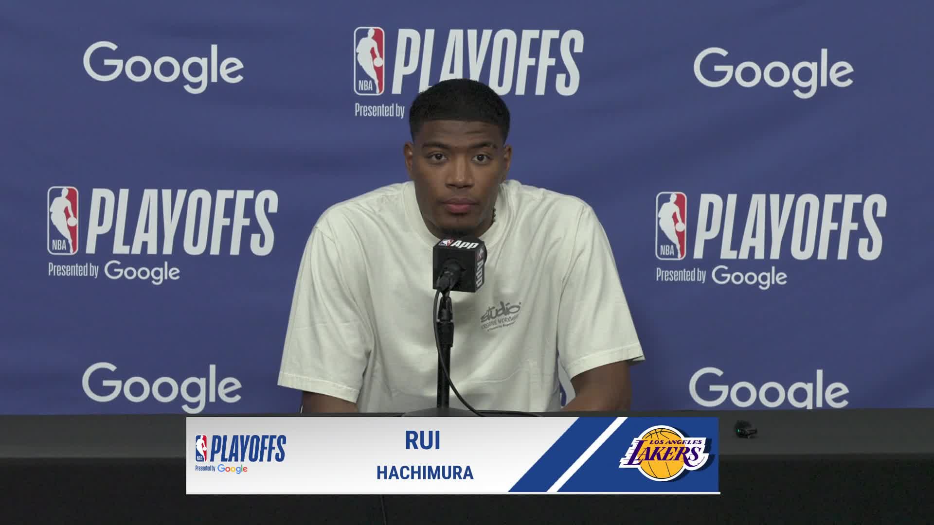 OKC 115, LAL 110: Rui Hachimura Postgame Media Availability