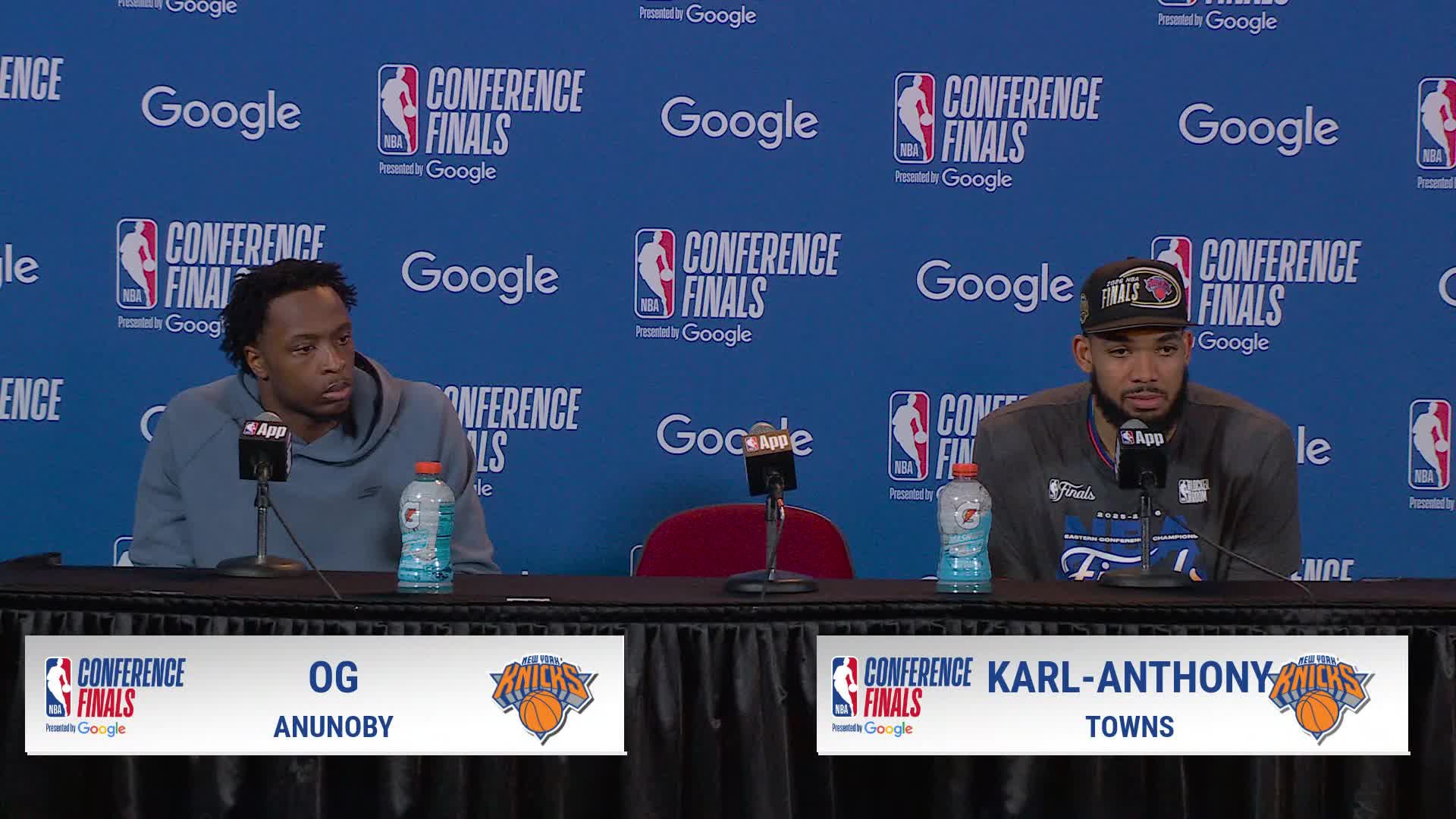 NYK 130, CLE 93: OG Anunoby, Karl-Anthony Towns Postgame Media Availability