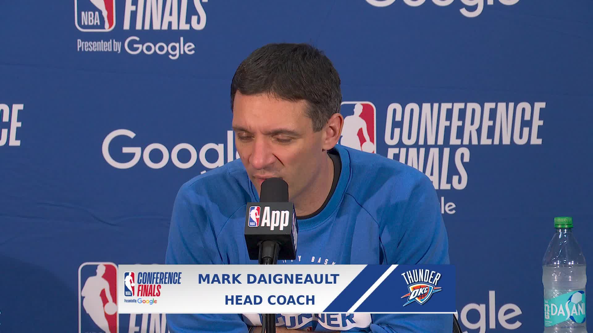 OKC 123, SAS 108: Thunder coach Mark Daigneault Postgame Media Availability