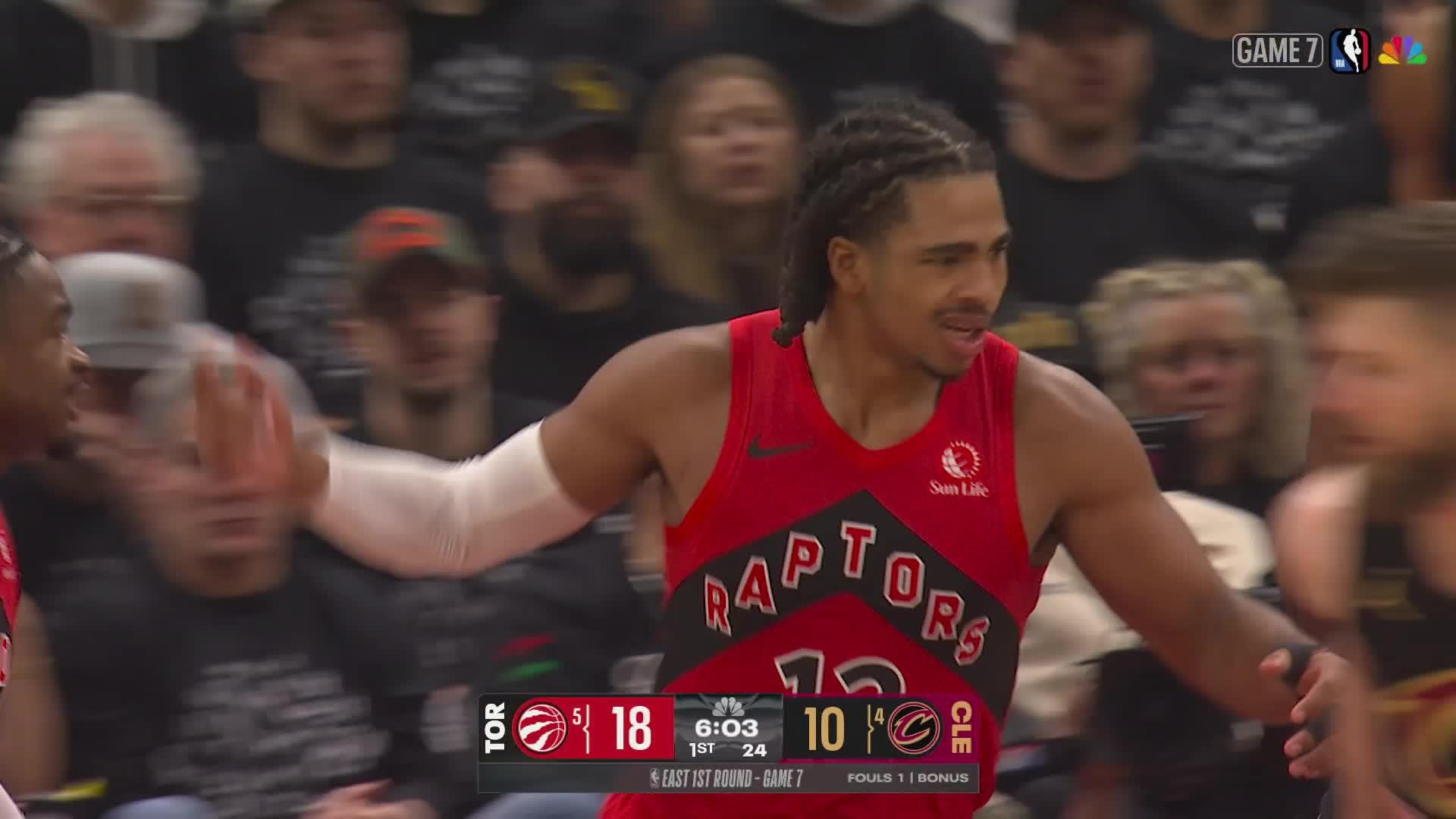 Collin Murray-Boyles rises to finish the alley-oop