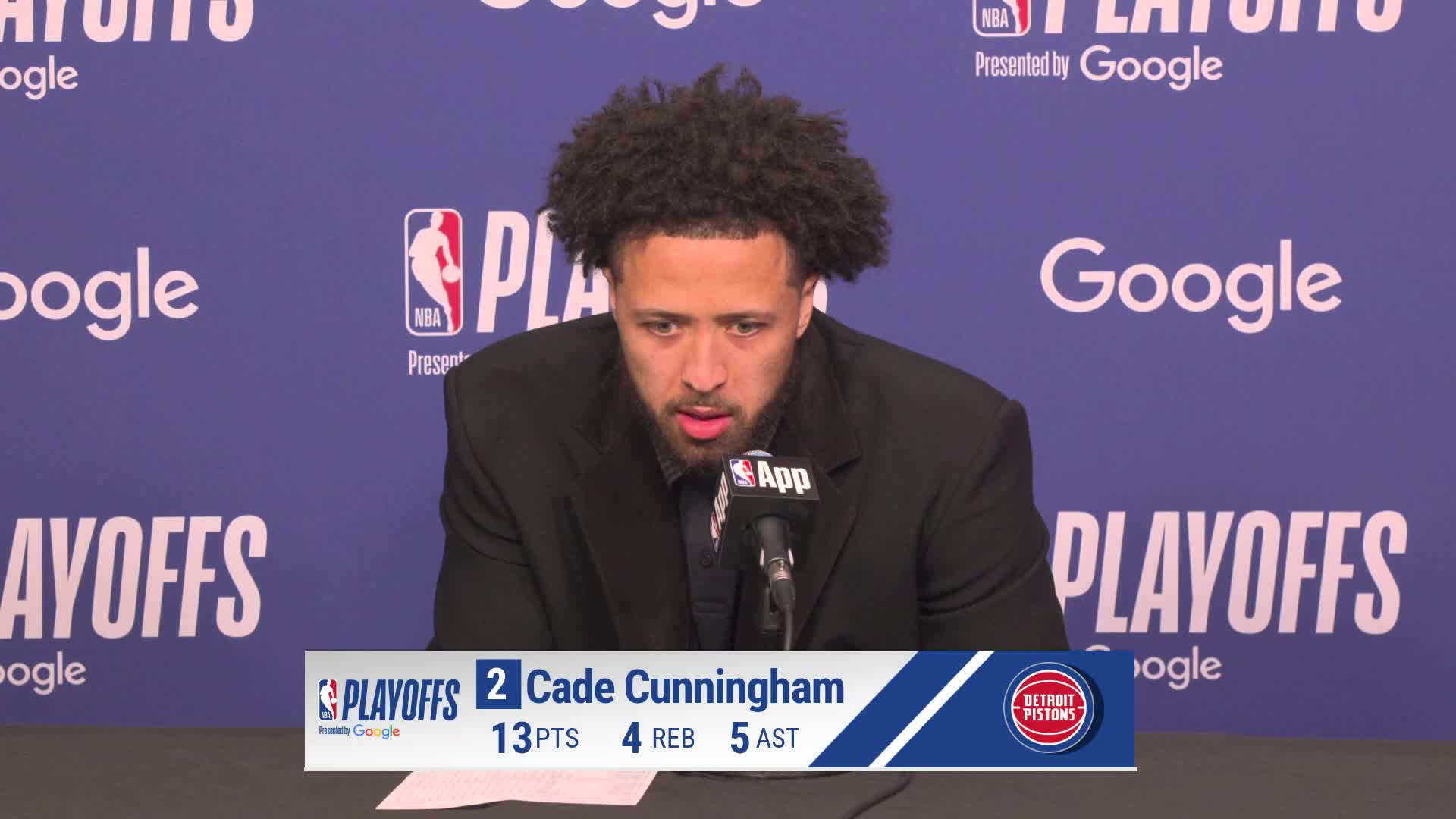 CLE 125, DET 94: Cade Cunningham Postgame Media Availability