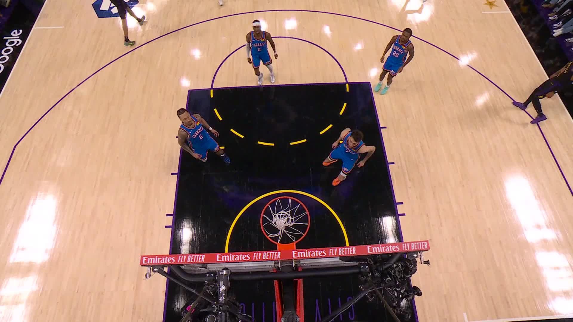 LeBron James dials from long distance