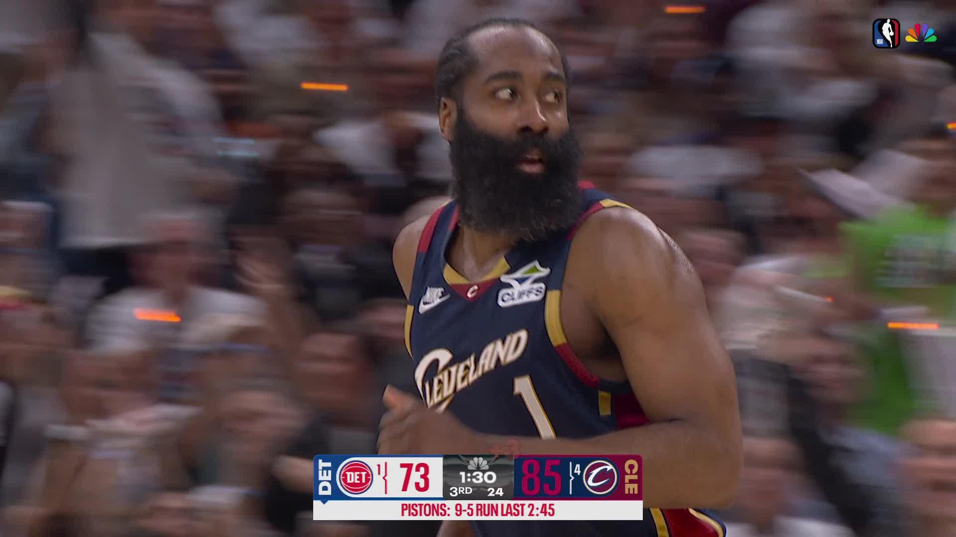 James Harden knocks it down from deep